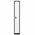 Adiroffice Large Single Door Locker, Black Body With White Doors ADI629-201-B-W